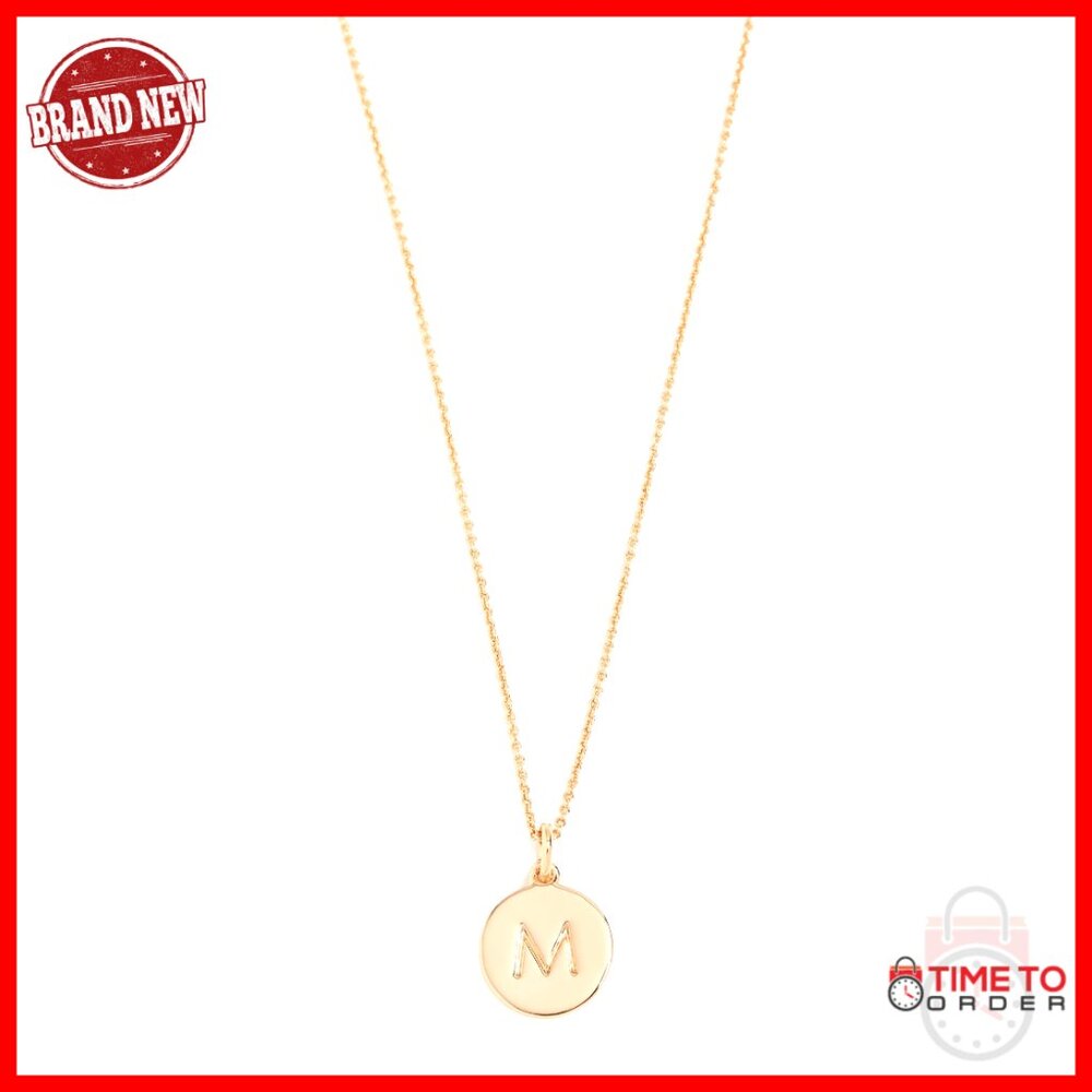 Gold Plated Initial Pendant Necklace With Lobster Clasp, 18" Chain